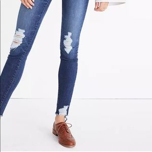 Madewell 9" High-Rise Skinny Jeans: Destructed